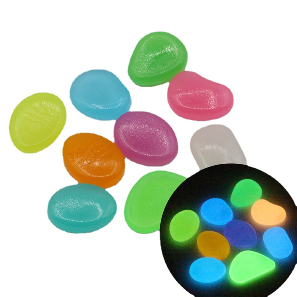 Ocean Aquarium - 50pcs pierre lumineuse fluorescente gravier galets