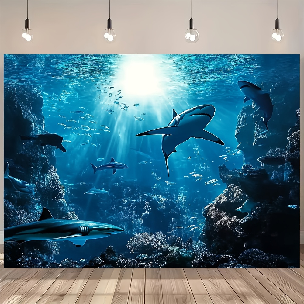 Tapisserie murale requin des p - Marine Aquarium avis et prix